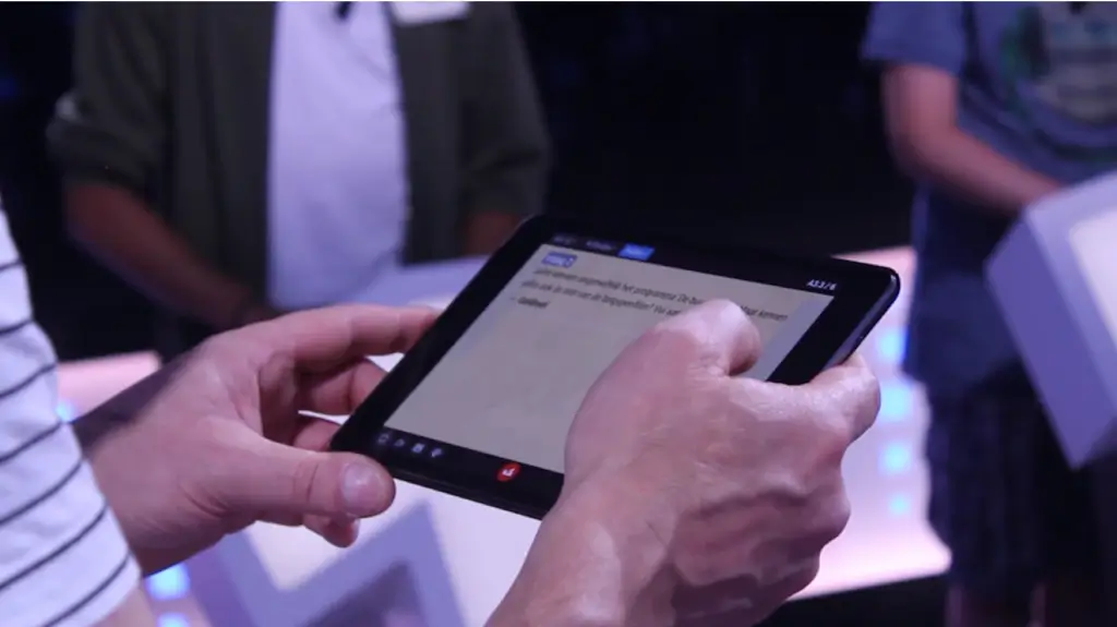 Application of TinkerList presenter tablet feature